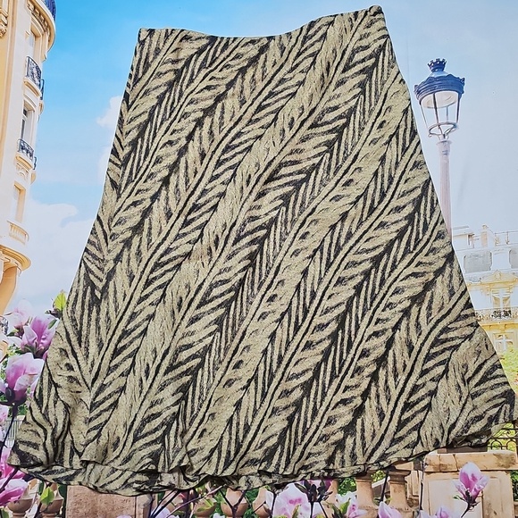 Lauren Ralph‎ Lauren Elegant Zebra Print Lined Skirt Silk Blend Size Large - Picture 5 of 5